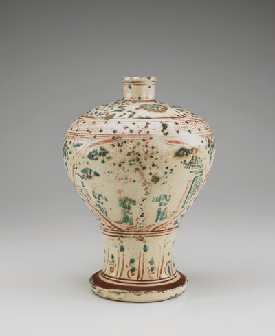 Flaske, sent på 1300-1400-tallet (keramikk) av Ming Dynasty Chinese School