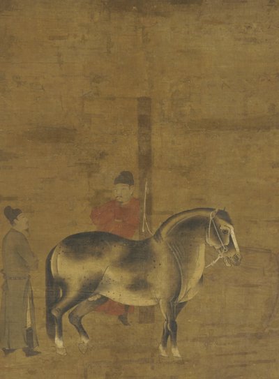 Evaluering av en hest av Ming Dynasty Chinese School