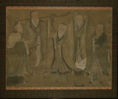 Fem vismenn, 1400-begynnelsen av 1500-tallet av Ming Dynasty Chinese School