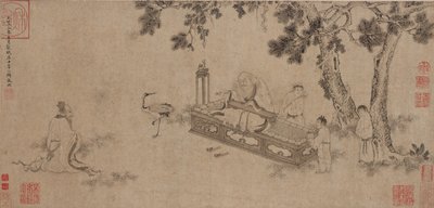 Laozi Deliving the Daodejing (blekk på papir) av Ming Dynasty Chinese School
