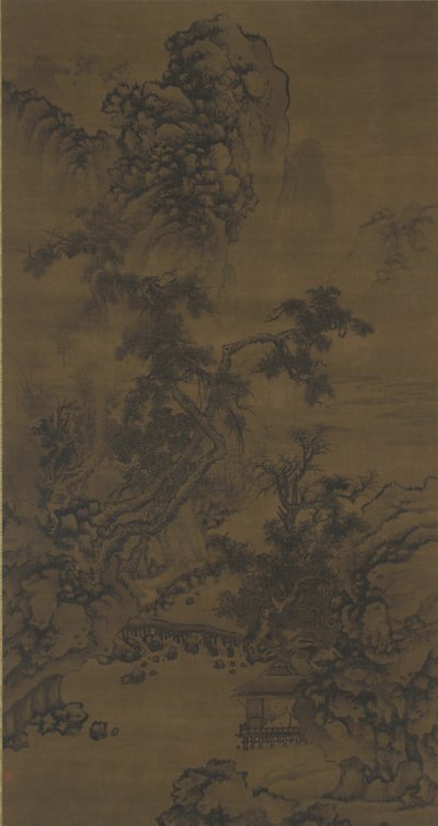 Lytte til Pines in a Riverside Pavilion av Ming Dynasty Chinese School