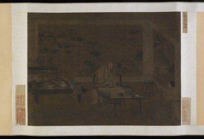 Mann som renser øret av Ming Dynasty Chinese School