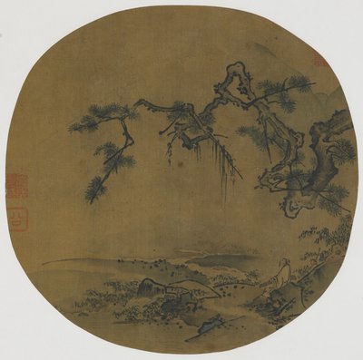 Sitting under a Pine, 1400-1500-tallet av Ming Dynasty Chinese School