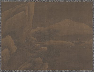 Snølandskap (albumblad; blekk og hvitt pigment på silke) av Ming Dynasty Chinese School