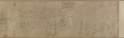 Cai Wenjis fangenskap, 1300-1400-tallet (blekk på papir) av Ming Dynasty Chinese School