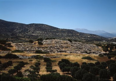 Minoisk kunst: stedet for den gamle byen Gournia av Minoan