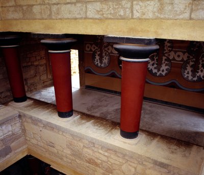 Gresk kunst: den store trappen til Knossos-palasset, Hellas. av Minoan