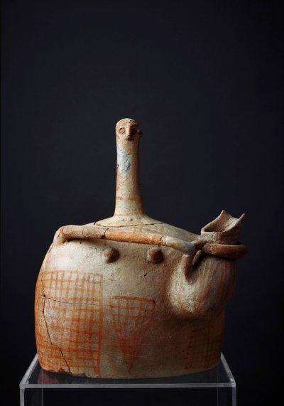 Minoisk sivilisasjon: terrakottaskulptur av feminin guddom (morgudinne?) fra Myrtos. 2300 f.Kr. Dim. 21,1 cm Kreta, museum for Agios Nikolaos (Saint Nicholas) av Minoan