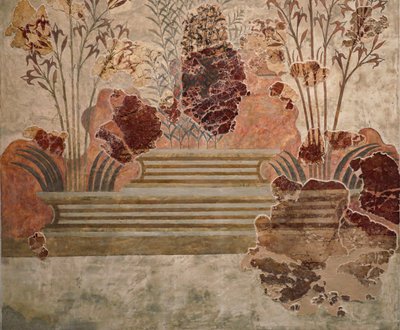 Panel av "Liliy Frescoes" av Minoan