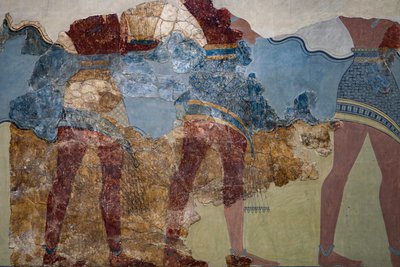 En del av prosesjonfresken. 1600 - 1450 f.Kr av Minoan