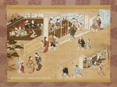 Yoshiwara fornøyelseskvarter, c1670-c1685 av Miyagawa Chōshun