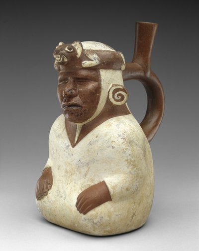 Blind Shaman Effigy Vessel av Moche Moche