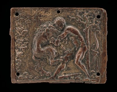 Hercules and the Nemean Lion, slutten av 1400-tallet - begynnelsen av 1500-tallet. av Moderno