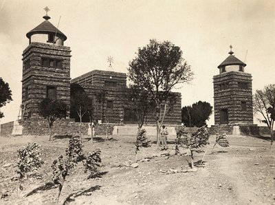Building an Empire i den fascistiske tidsalder: Abyssinian Church, 09/05/1936 (s/hvitt-bilde) av Modestino Baldinetti
