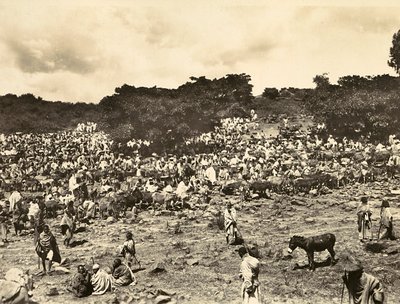 Building an Empire in the fascist age: Abyssinian Market, 09/05/1936 (s/hv-bilde) av Modestino Baldinetti