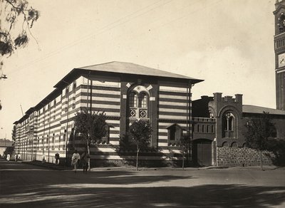 "Building an Empire" i den fascistiske tidsalderen: Istituto S. Giuseppe i Asmara, 09.05.1936 (s/hvitt-bilde) av Modestino Baldinetti