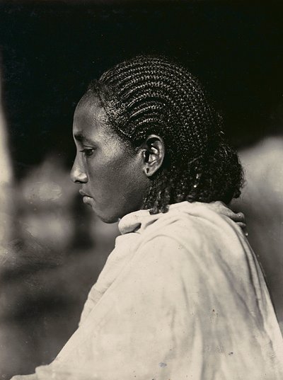 Bygge et imperium i den fascistiske tidsalderen: en abyssinisk kvinne, 09.05.1936 (s/hvitt-bilde) av Modestino Baldinetti