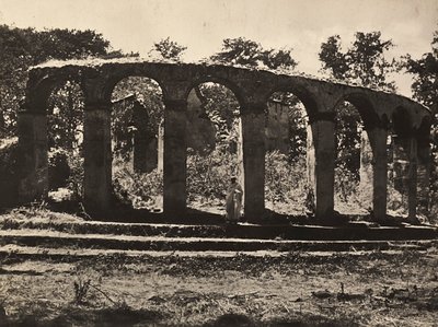 1Tempelet til kong Fasiladas i Gondar, Etiopia, 09.05.1936 (s/hvitt-bilde) av Modestino Baldinetti