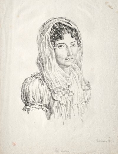 Portrett av en kvinne, 1819. av Moisbach