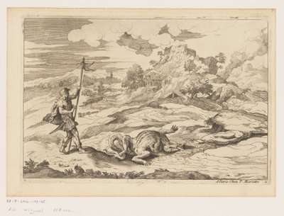 Landskap med George og dragen Landskap etter Titian (serietittel) av Moise Jean Baptiste Fouard