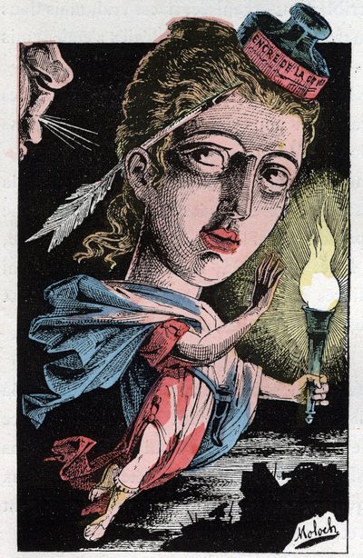 Allegory of the press in the 19th century av Moloch