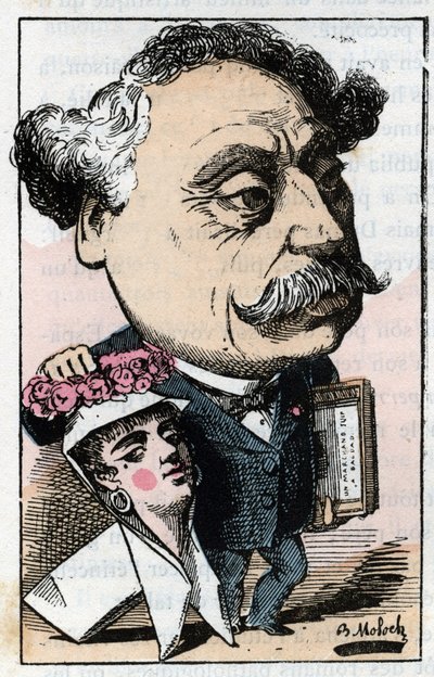 Portrett av Alexandre Dumas Jr. (1824-1895) fransk forfatter. av Moloch