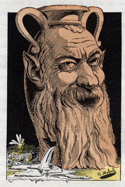 Portrett av Alphonse Jean-Baptiste (Jean Baptiste) Karr, fransk forfatter (1808-1890) av Moloch