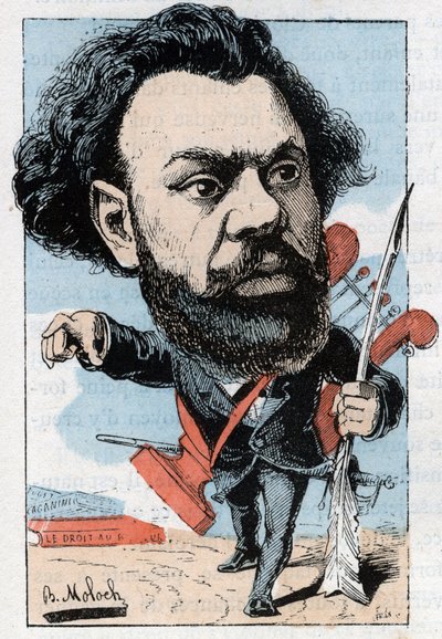Portrait of Clovis Hugues (1851-1907), French poet and politician av Moloch