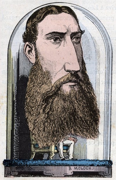 Portrett av Leopold II, kongen av belgierne (Louis Philippe Marie Victor), prins av Belgia, hertug av Sachsen, prins av Sachsen-Coburg-Gotha, hertug av Brabant av Moloch