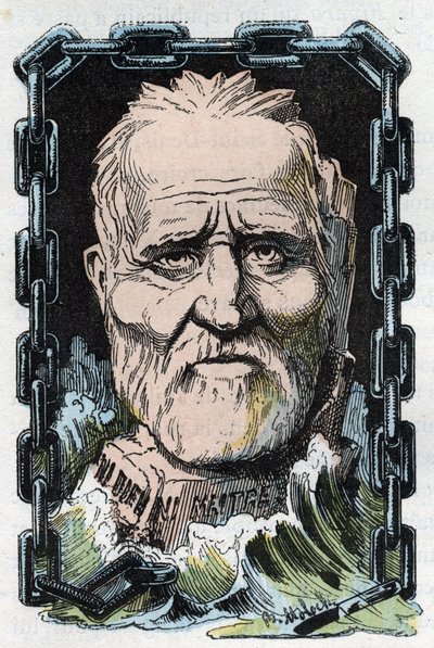 Portrait of Louis Auguste (Louis-Auguste) Blanqui (1805-1881), French socialist theorist and revolutionary. av Moloch