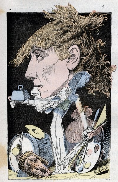 Portrett av komiker Henriette Rosine Bernard dit Sarah Bernhardt (1844-1923) av Moloch