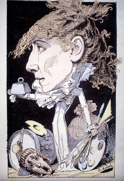 Tegneserie av Henriette Rosine Bernard aka Sarah Bernhardt av Moloch