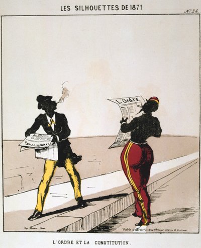 Ordenen og grunnloven, 1871. fra serien Les Silhouettes de 1871. Paris Commune, 1871. av Moloch