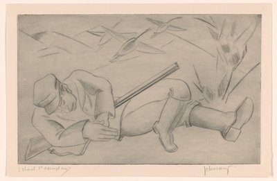 sovende jeger av Mommie Schwarz (signed by artist)