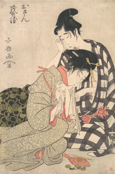 Disconsolate Lovers, ca. 1800. av Momokawa Shiko