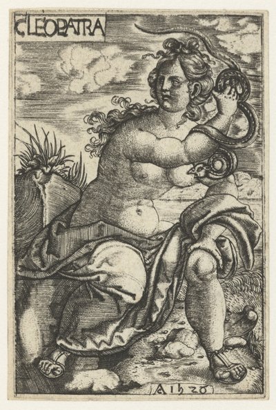 Cleopatra møtte slang Cleopatra (tittel på objekt) av Monogrammist AC