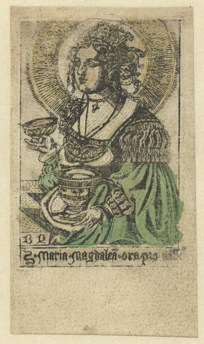 Maria Magdalena St. Maria Magdalena ber for oss (tittel på objekt) av Monogrammist BD (graveur)