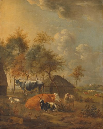 Landskap med dyr av Monogrammist IL (schilder)