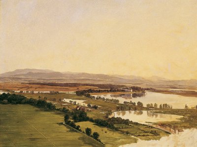 Landskap med Inzersdorf slott (mot Anninger) av Monogrammist J.P.