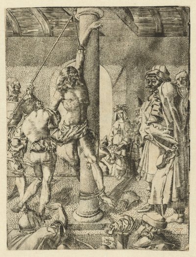 Sankt Sebastians martyrium av Monogrammist LH (Nederlanden)