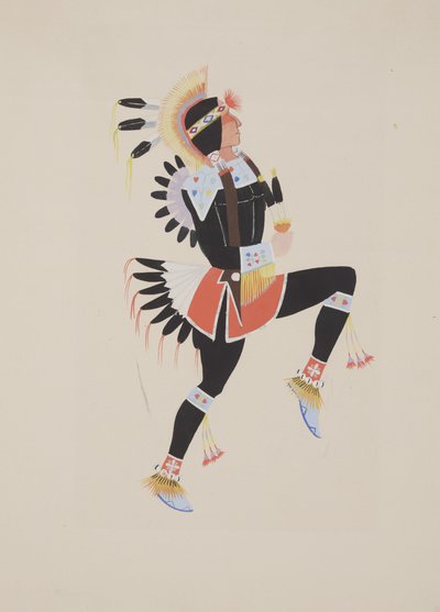 Panel #1, ca. 1934 (akvarell) av Monroe Tsatoke