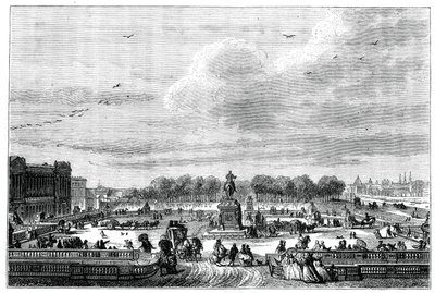 Hagene til et fransk palass til kong Louis XV, 1763 1885. av Moreau