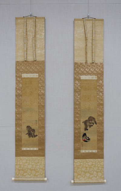 Monkeys at Play, sent på 1700-tallet – før 1807. av Mori Sosen