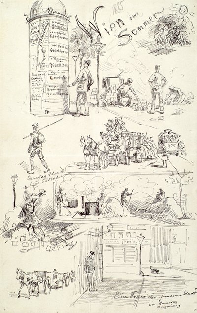 Wienertyper 1885 (Wien om sommeren) av Moritz Ledeli