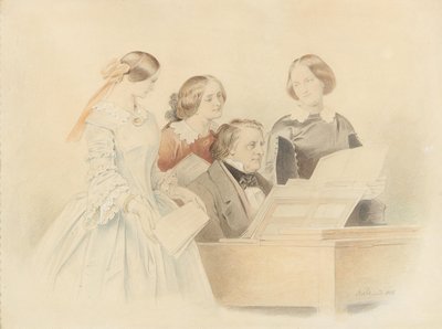 Øvelsen med Franz Lachner, 1858. av Moritz Ludwig von Schwind