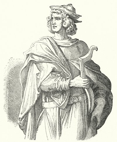Walther von der Vogelweide , mellomhøytysk lyrisk poet (gravering) av Moritz Ludwig von Schwind
