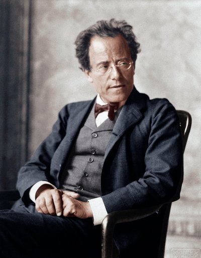 Gustav Mahler ved operahuset i Wien av Moritz Nähr