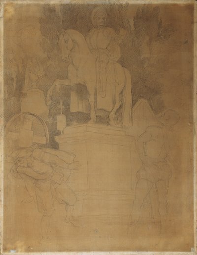 Kirkegårdsscene fra Wolfgang Amadeus Mozarts opera "Don Giovanni" av Moritz Ludwig von Schwind