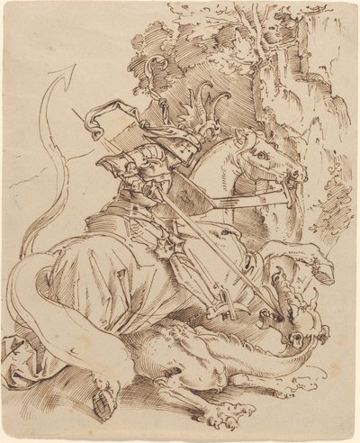 Saint George og dragen av Moritz Ludwig von Schwind