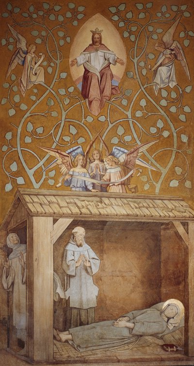 St. Elisabeths død, ca. 1855 (freskomaleri) av Moritz Ludwig von Schwind